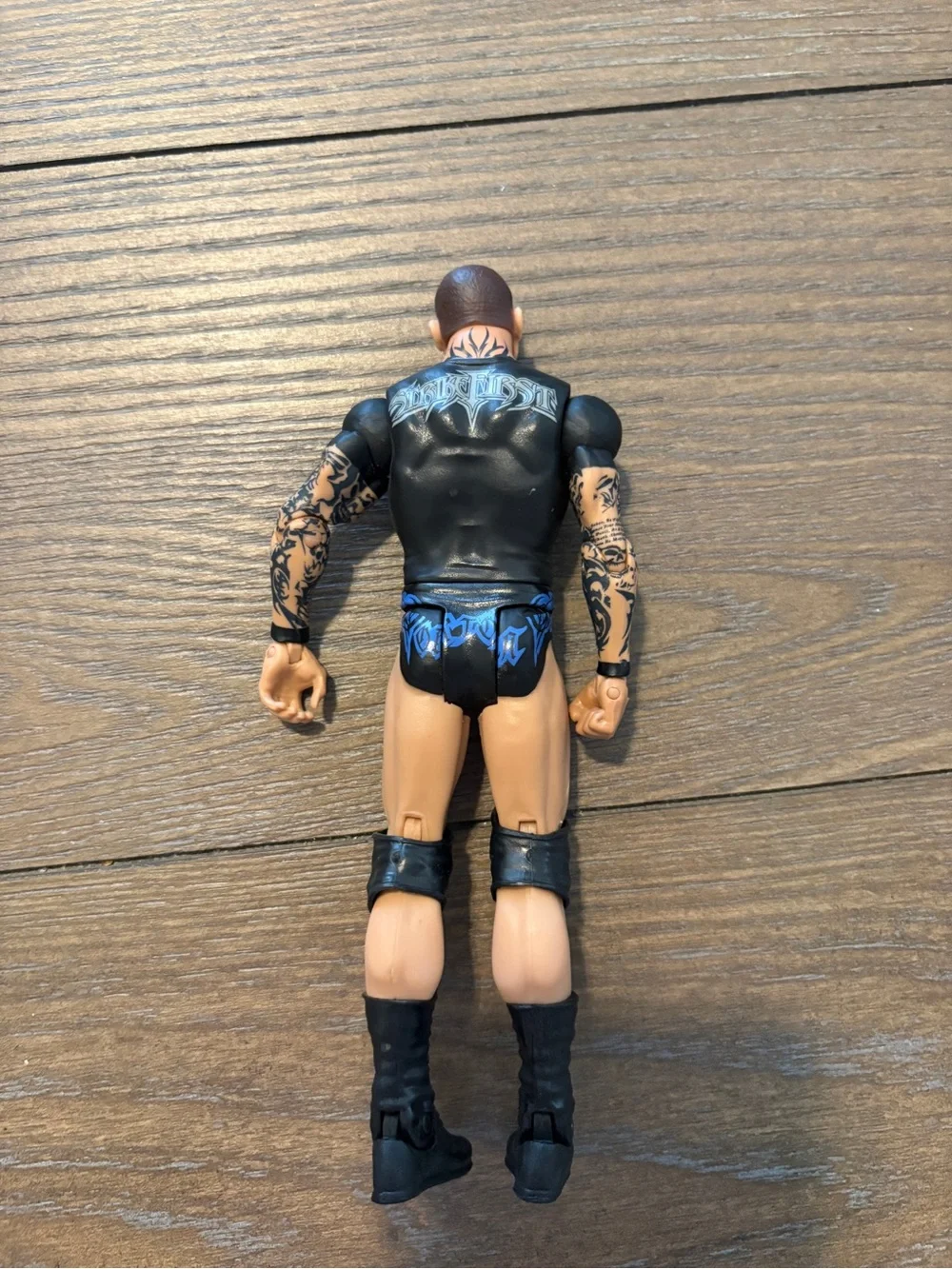 Poseable Black Tattooed Wrestler Action Figure - Kids Toys